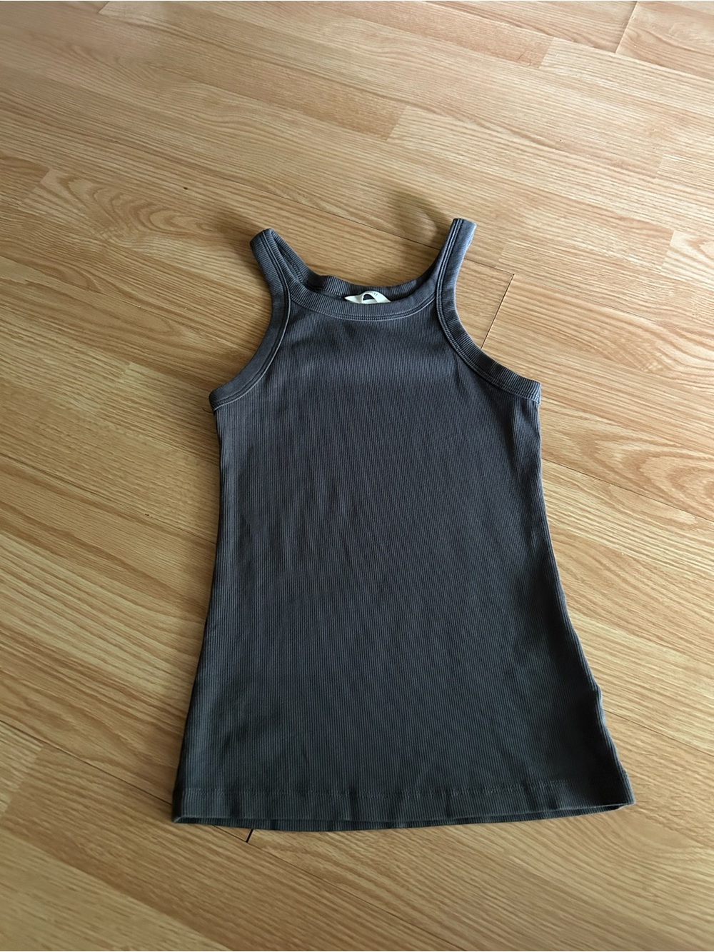H&M Gray Ribbed Tank Top Women’s Small